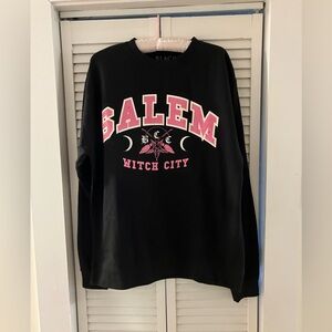 Blackcraft Salem Witch City Pink and Black Sweatshirt